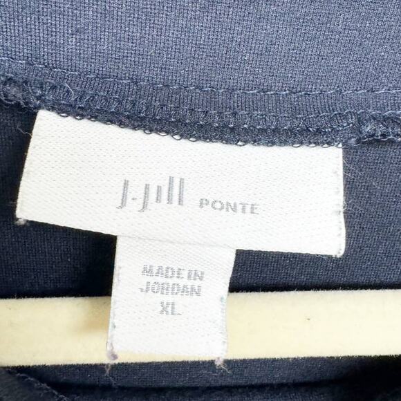 J. Jill Ponte Womens Navy Blue Ruffled Knee Length Dress XL - Picture 5 of 5